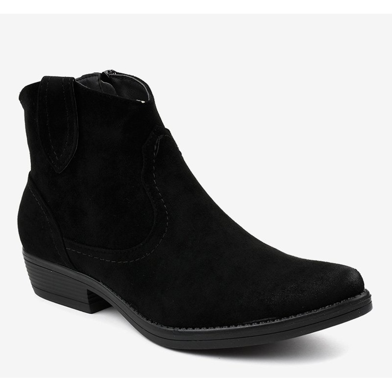 Botas rasas pretas para mulheres botas de cowboy K860 preto 1