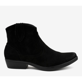 Botas rasas pretas para mulheres botas de cowboy K860 preto 2