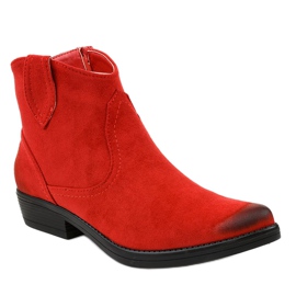 Botas rasas vermelhas para mulheres botas de cowboy K860 vermelho 1