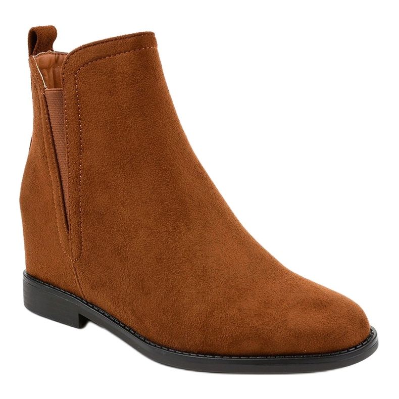 Botas marrons Chelsea com cunha BM279 marrom 1