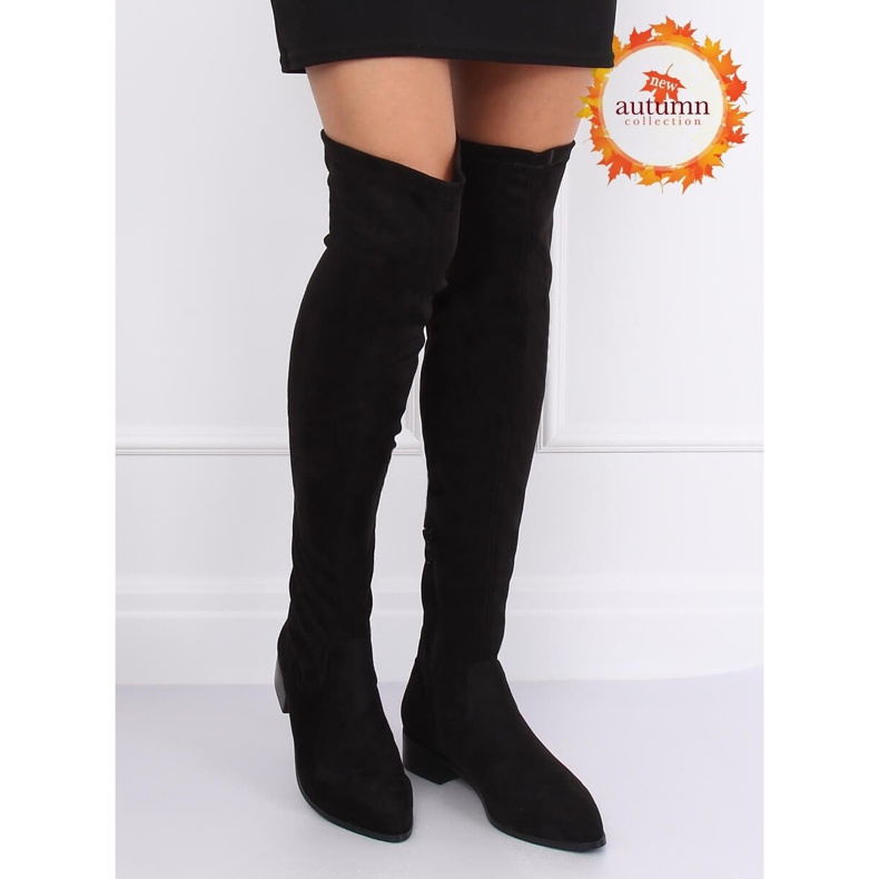 Botas acima do joelho com salto baixo preto RB34P Preto 1 Botas acima do joelho com salto baixo preto RB34P Preto 1