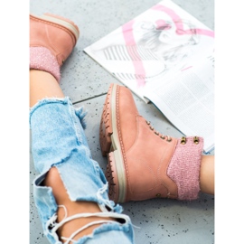SHELOVET Trappers With Glitter rosa 2