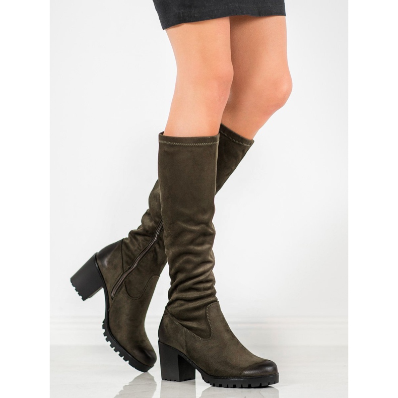 Botas na plataforma VINCEZA verde 1