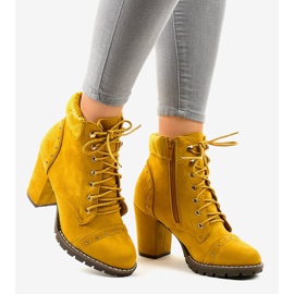 Botins de camurça amarela 995-31 amarelo 2