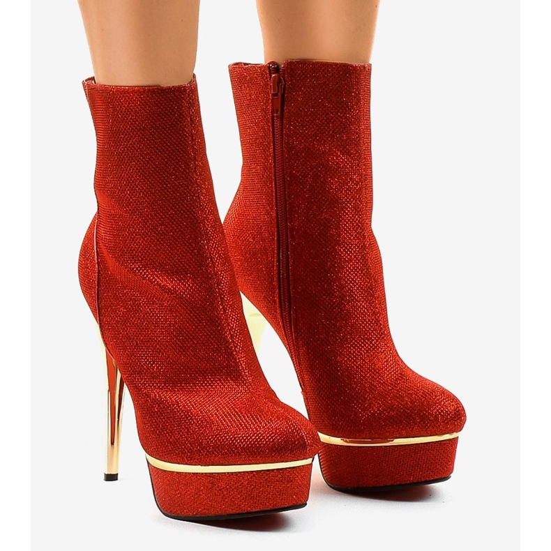 Botas de cano alto vermelhas AH85723-4 vermelho 1