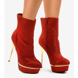 Botas de cano alto vermelhas AH85723-4 vermelho 2