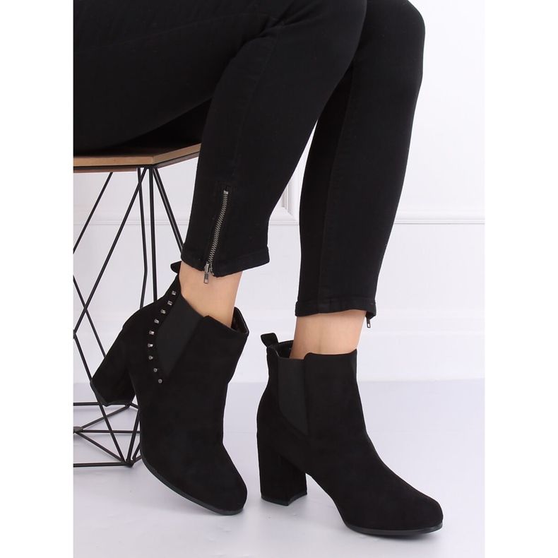 Botas pretas com salto alto preto 8063 preto 2