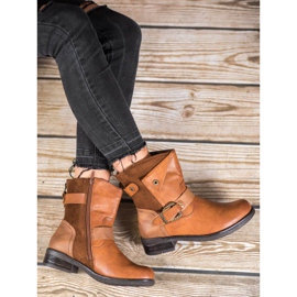 Super Me Botas Com Fivela Decorativa castanho 1