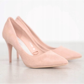 Kylie Salto de camurça clássico marrom 2