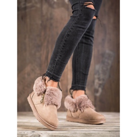 Kylie Low Mukluki com pele marrom 2