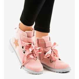 BM Botas de caminhada rosa com estrela TL51-4 1