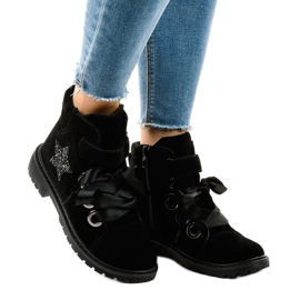 Botas de caminhada pretas com estrela TL51-1 preto 2