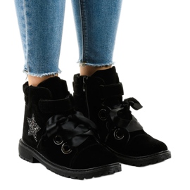 Botas de caminhada pretas com estrela TL51-1 preto 1 Botas de caminhada pretas com estrela TL51-1 preto 1