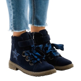 Botas de caminhada azul-marinho com estrela TL51-2 1