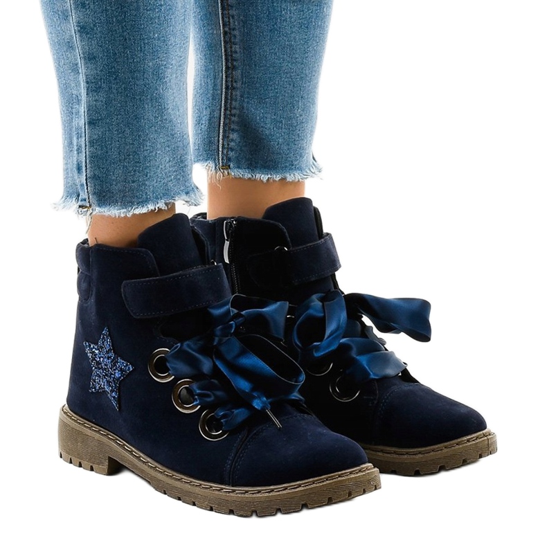 Botas de caminhada azul-marinho com estrela TL51-2 1