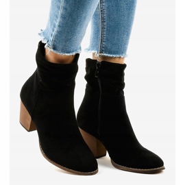 Botas de cowboy de camurça preta E2250 preto 2