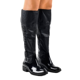 Botas azul marinho com corrente A101 1 Botas azul marinho com corrente A101 1