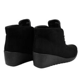 Botas de camurça preta com cunha E3265 preto 2