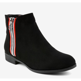 Botas femininas pretas de cano baixo 88-269 preto 1