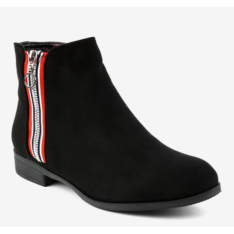 Botas femininas pretas de cano baixo 88-269 preto 1