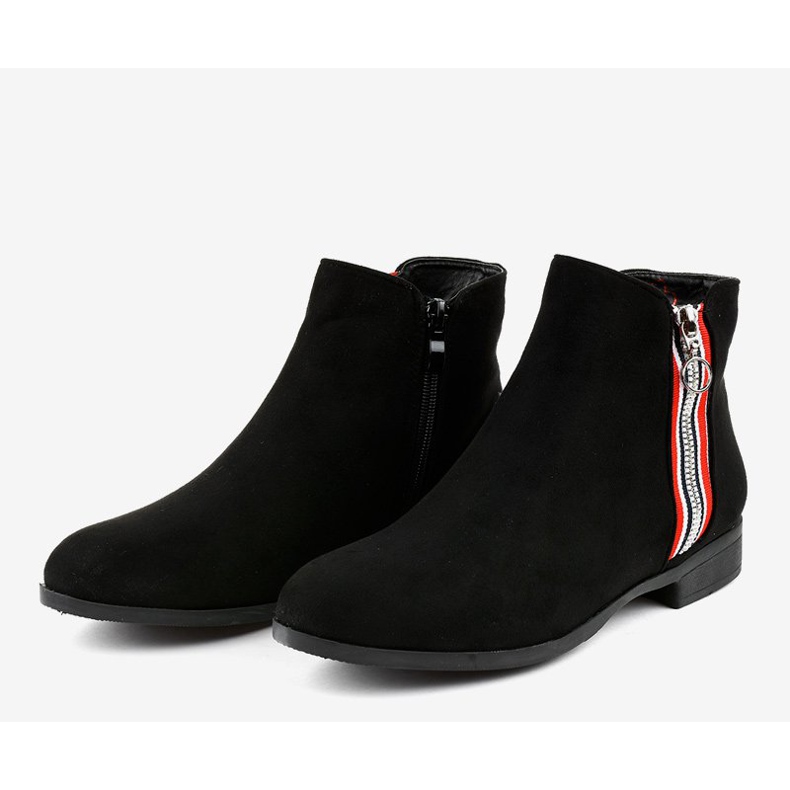 Botas femininas pretas de cano baixo 88-269 preto 2