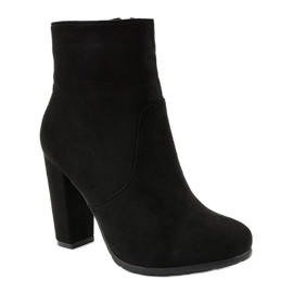 Botas de cano altas pretas no poste F912 preto 1