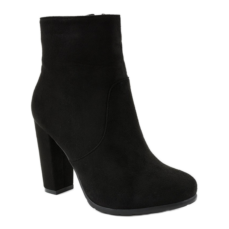 Botas de cano altas pretas no poste F912 preto 1