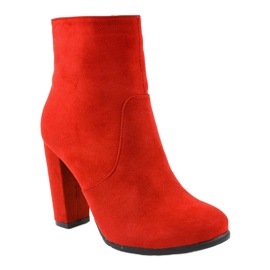 Botas de cano altas vermelhas no poste F912 vermelho 1