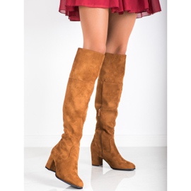 Clowse Botas altas de camurça marrom 2