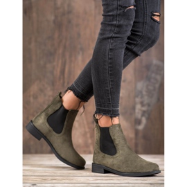 Ideal Shoes Botas Chelsea casuais verde 2