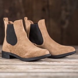 Ideal Shoes Botas Chelsea casuais marrom 1