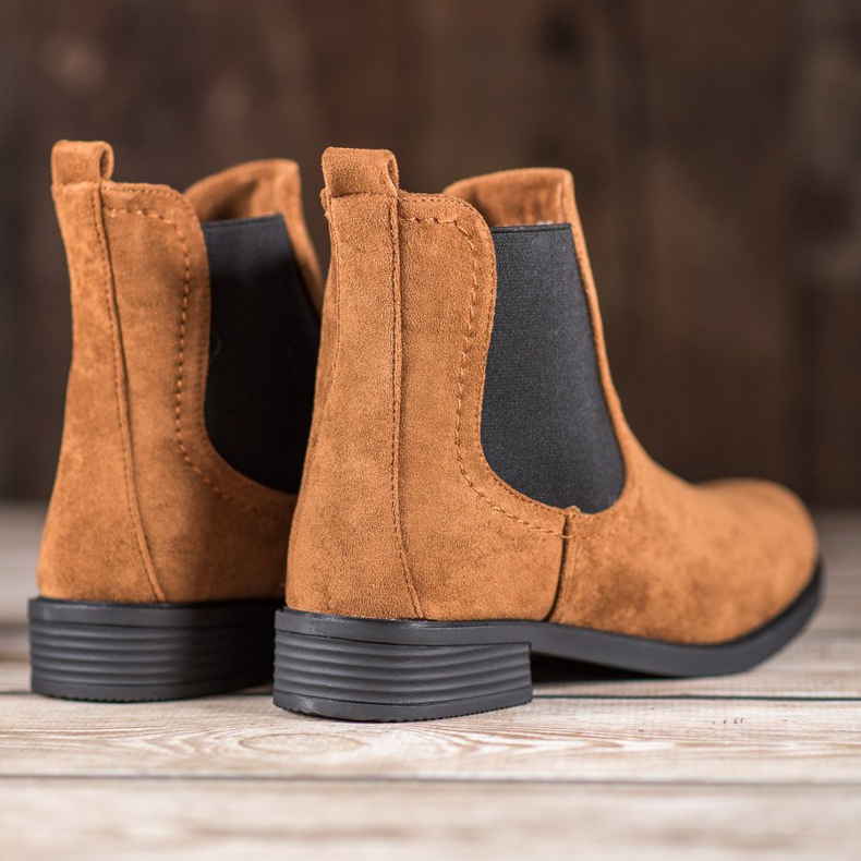 Ideal Shoes Botas Chelsea casuais marrom 1