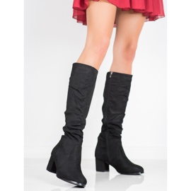 Wilady Botas de camurça clássicas preto 2