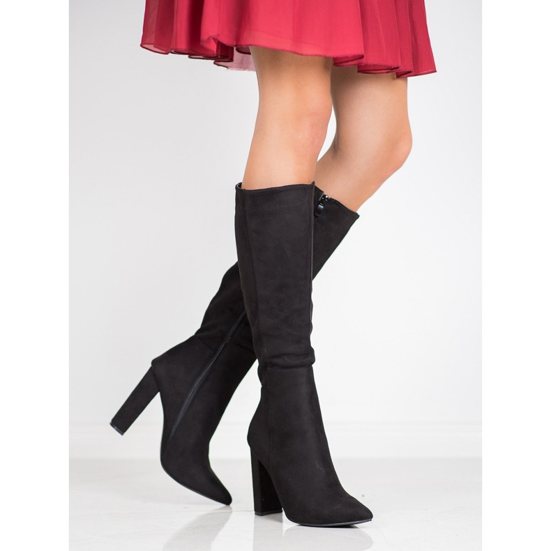 Seastar Botas de camurça sexy preto 1