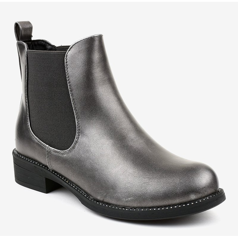 Botins achatados cinza 7513-PA 1