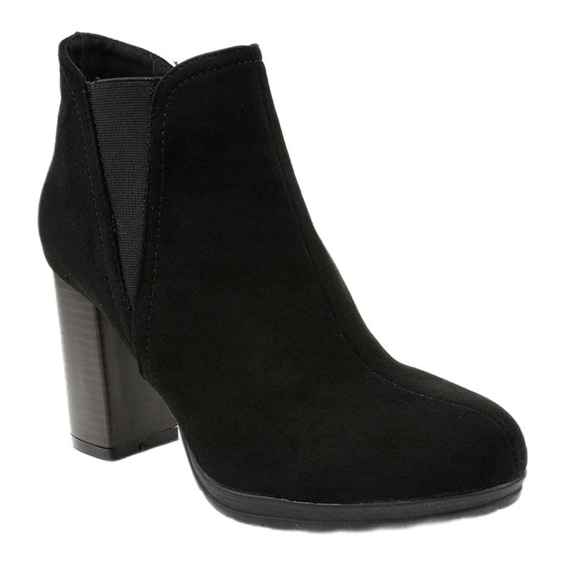 Botins de camurça preta no poste H9261 Jodhpur preto 1
