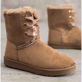 Kylie Botas de neve amarradas marrom 2