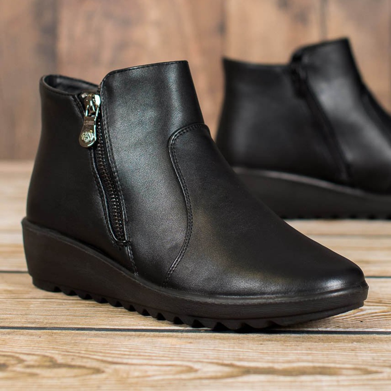 J. Star Botas pretas na plataforma preto 1