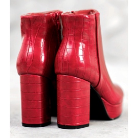 Small Swan Botas na plataforma vermelho 1