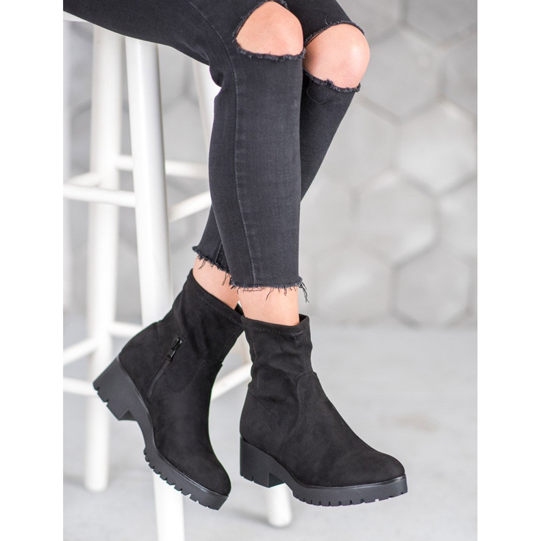 SHELOVET Botas pretas na plataforma preto 2