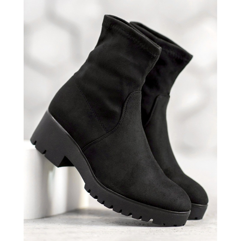SHELOVET Botas pretas na plataforma preto 1