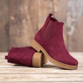 SHELOVET Botas cor de vinho vermelho 1