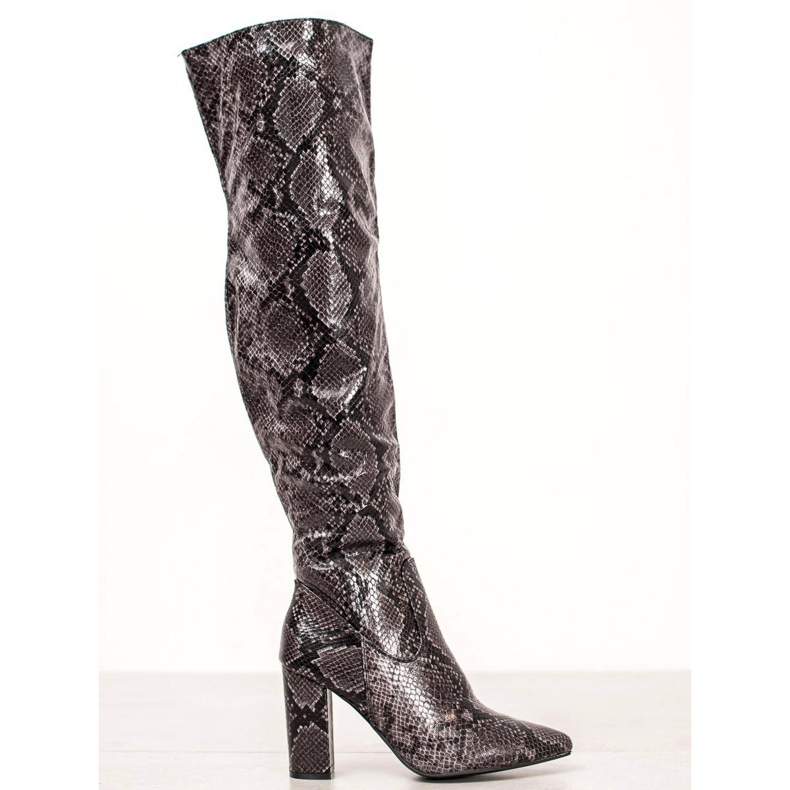 Seastar Botas estampadas de cobra no joelho preto multicolorido 1 Seastar Botas estampadas de cobra no joelho preto multicolorido 1