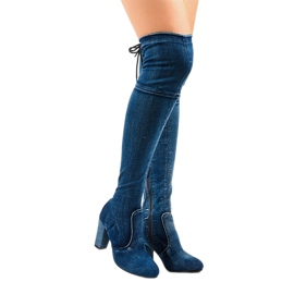Botas jeans clássicas HX15135-3B azul 1 Botas jeans clássicas HX15135-3B azul 1