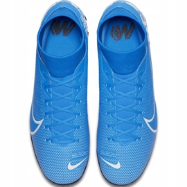Chuteiras Nike Mercurial Superfly 7 Academy M Tf AT7978 414 multicolorido azul 1 Chuteiras Nike Mercurial Superfly 7 Academy M Tf AT7978 414 multicolorido azul 1