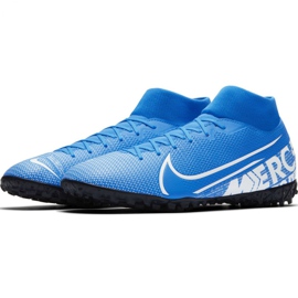Chuteiras Nike Mercurial Superfly 7 Academy M Tf AT7978 414 multicolorido azul 2