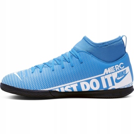 Chuteiras Nike Mercurial Superfly 7 Club Ic Jr AT8153 414 multicolorido azul 1 Chuteiras Nike Mercurial Superfly 7 Club Ic Jr AT8153 414 multicolorido azul 1