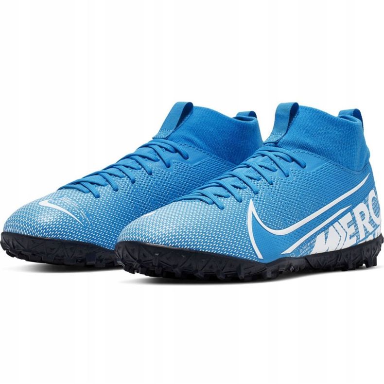 Chuteiras Nike Mercurial Superfly 7 Academy Tf Jr AT8143 414 multicolorido azul 2 Chuteiras Nike Mercurial Superfly 7 Academy Tf Jr AT8143 414 multicolorido azul 2