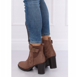 Botas marrons de salto alto 6139 Khaki cáqui 1