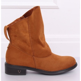 Botas com parte superior do camelo com babados Camelo 6672 castanho 2